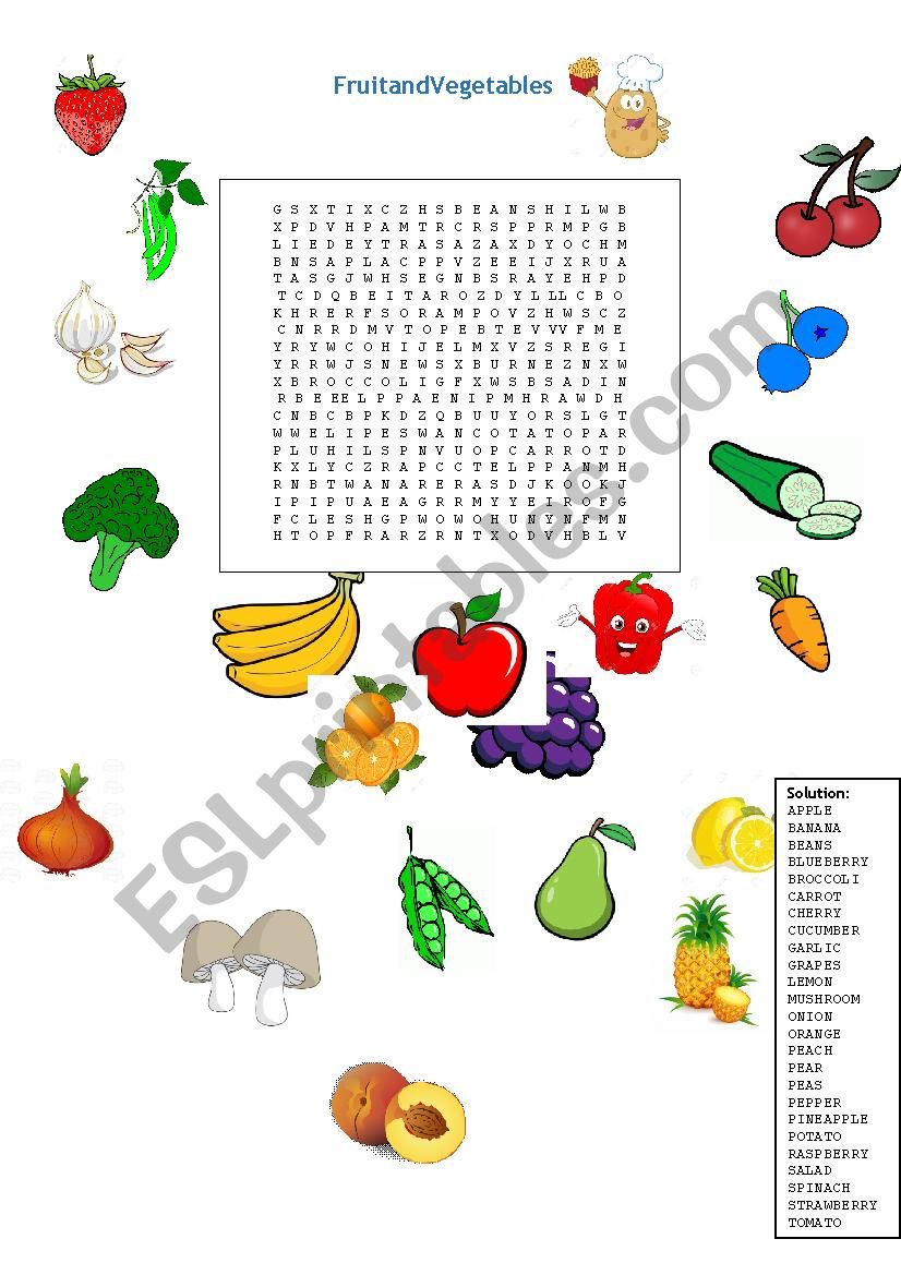 Fruit and Vegetables worksheet