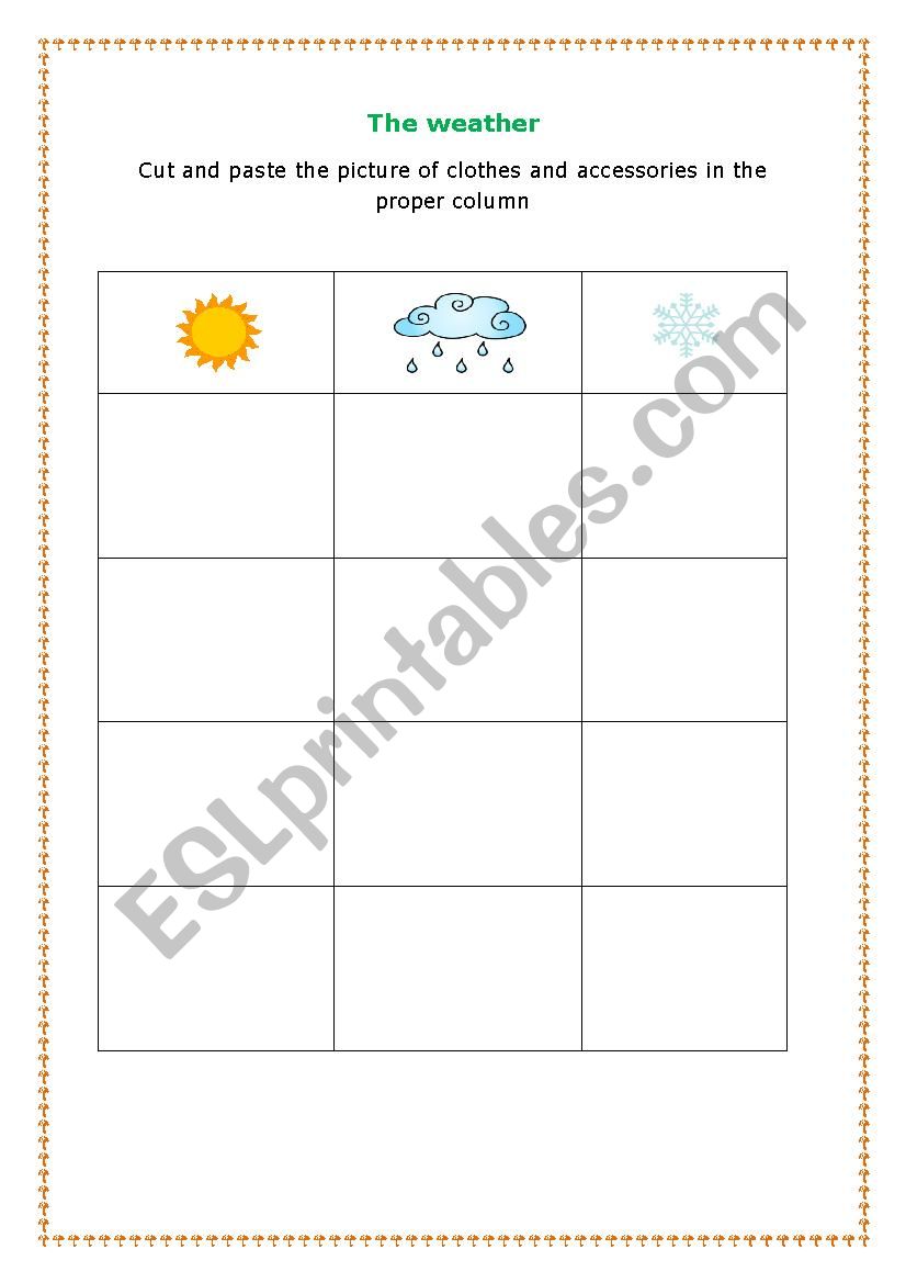 The weather worksheet