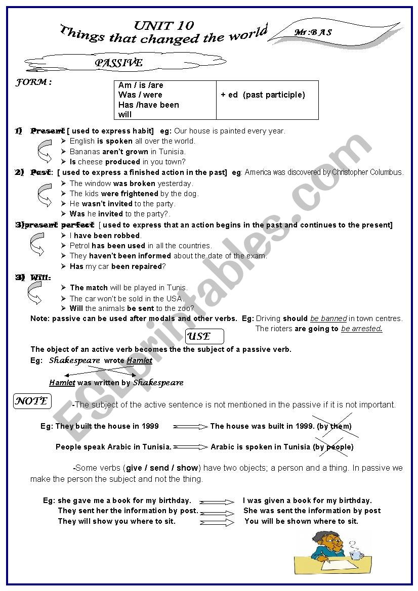 THE PASSIVE worksheet