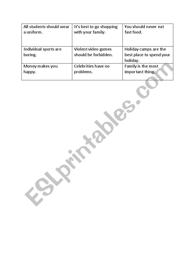Conversation starter - Topics for debate