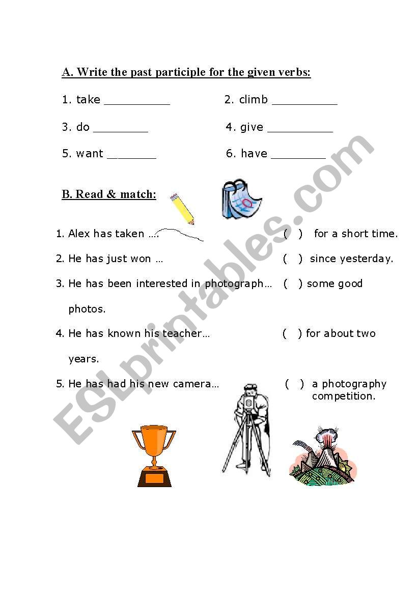 match worksheet