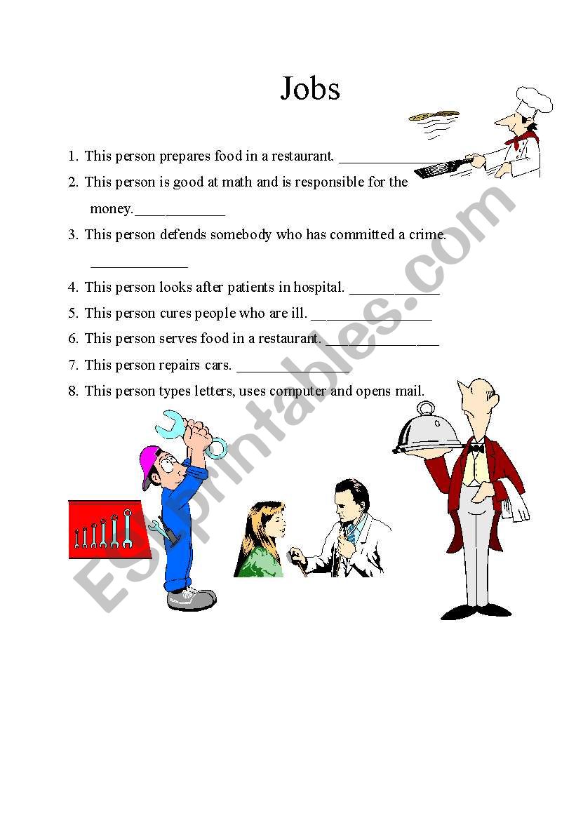 jobs quiz worksheet