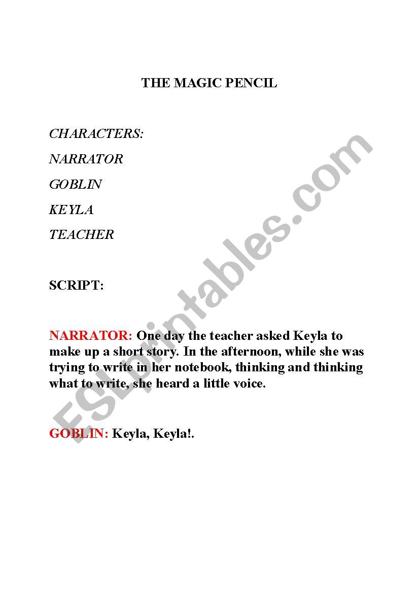 The Magic Umbrella worksheet