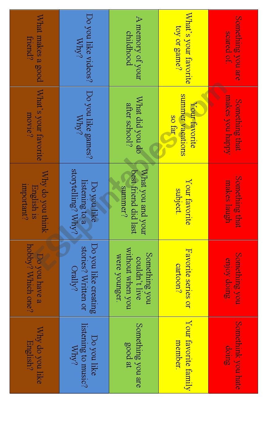 Conversation activity - Ice breaker