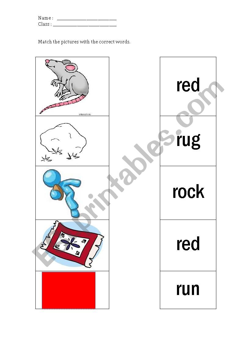 Phonics exercise worksheet