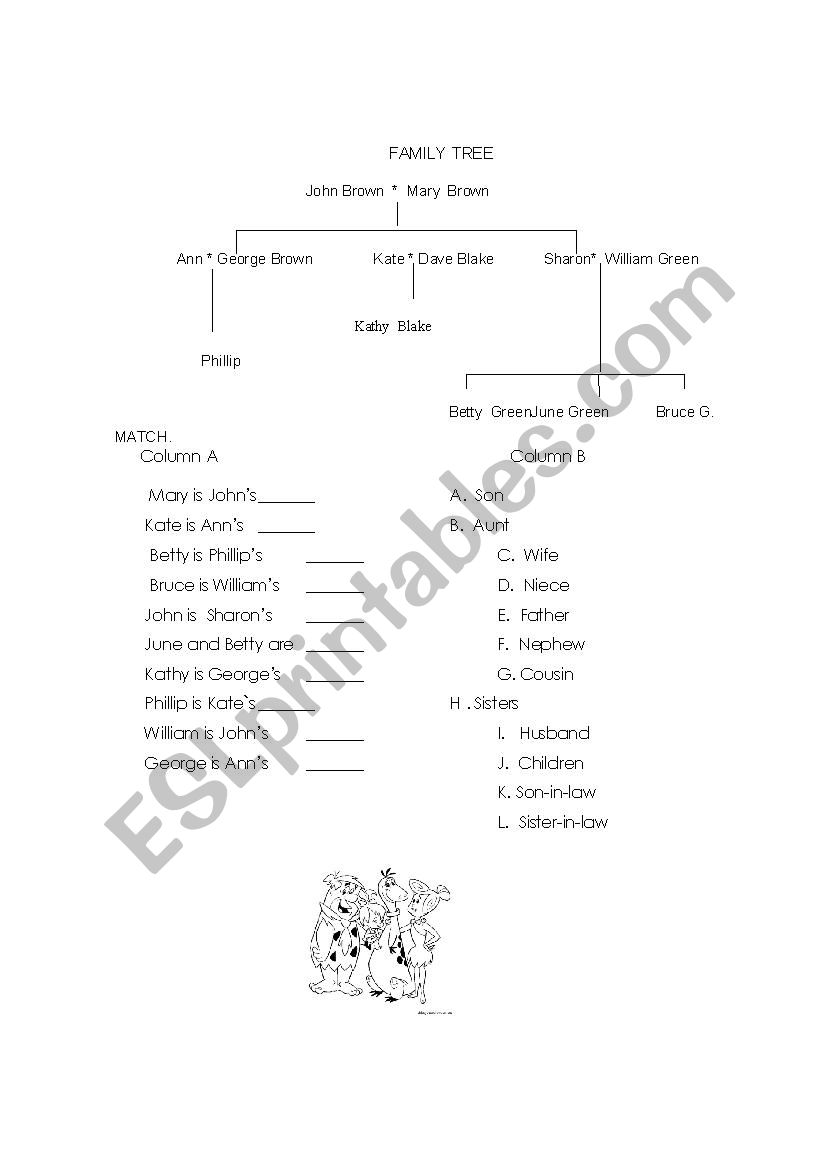 Family tree worksheet