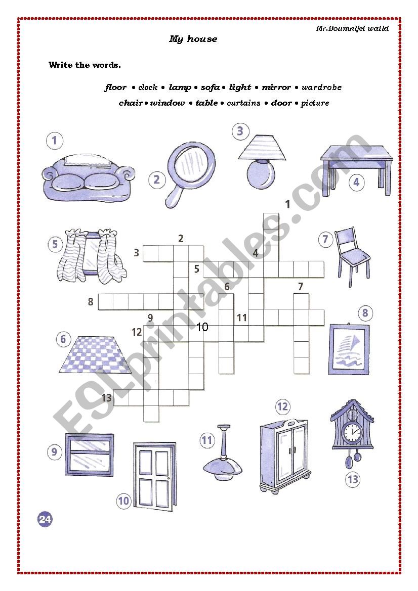 Myhouse  worksheet