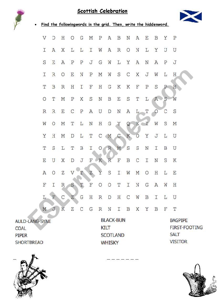 Hogmanay  worksheet