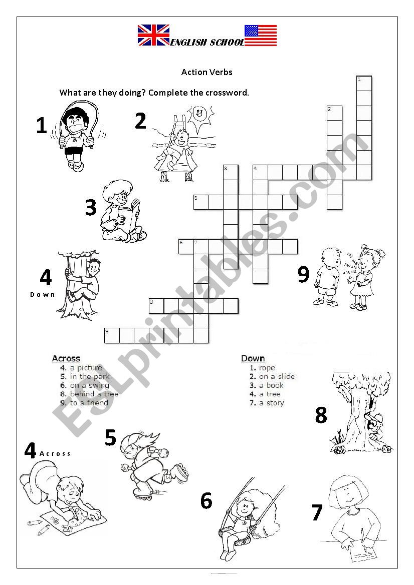 Action Verbs worksheet
