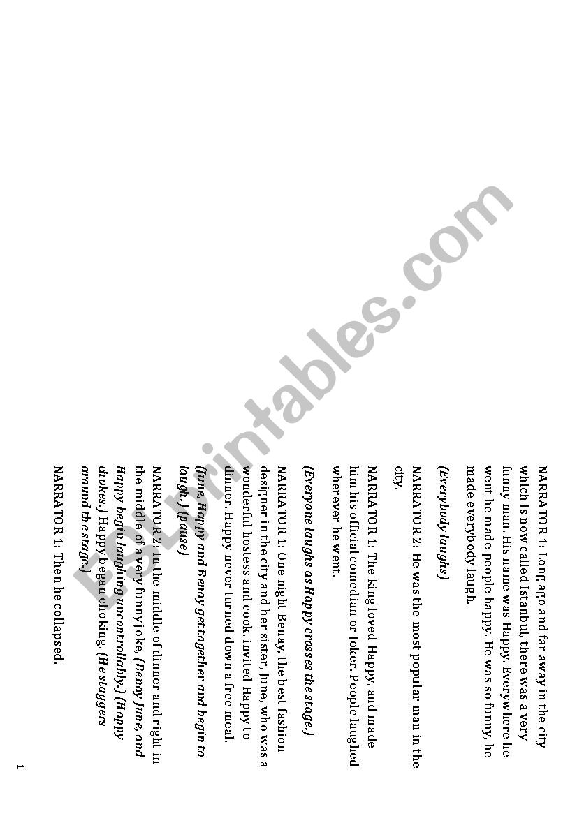 The KingÂ´s Joker worksheet