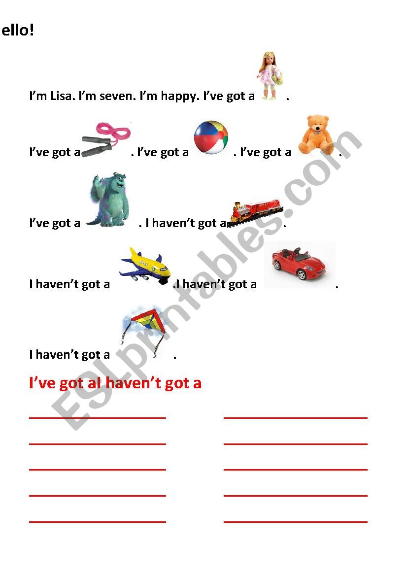 have got haven´t got - ESL worksheet by hitede