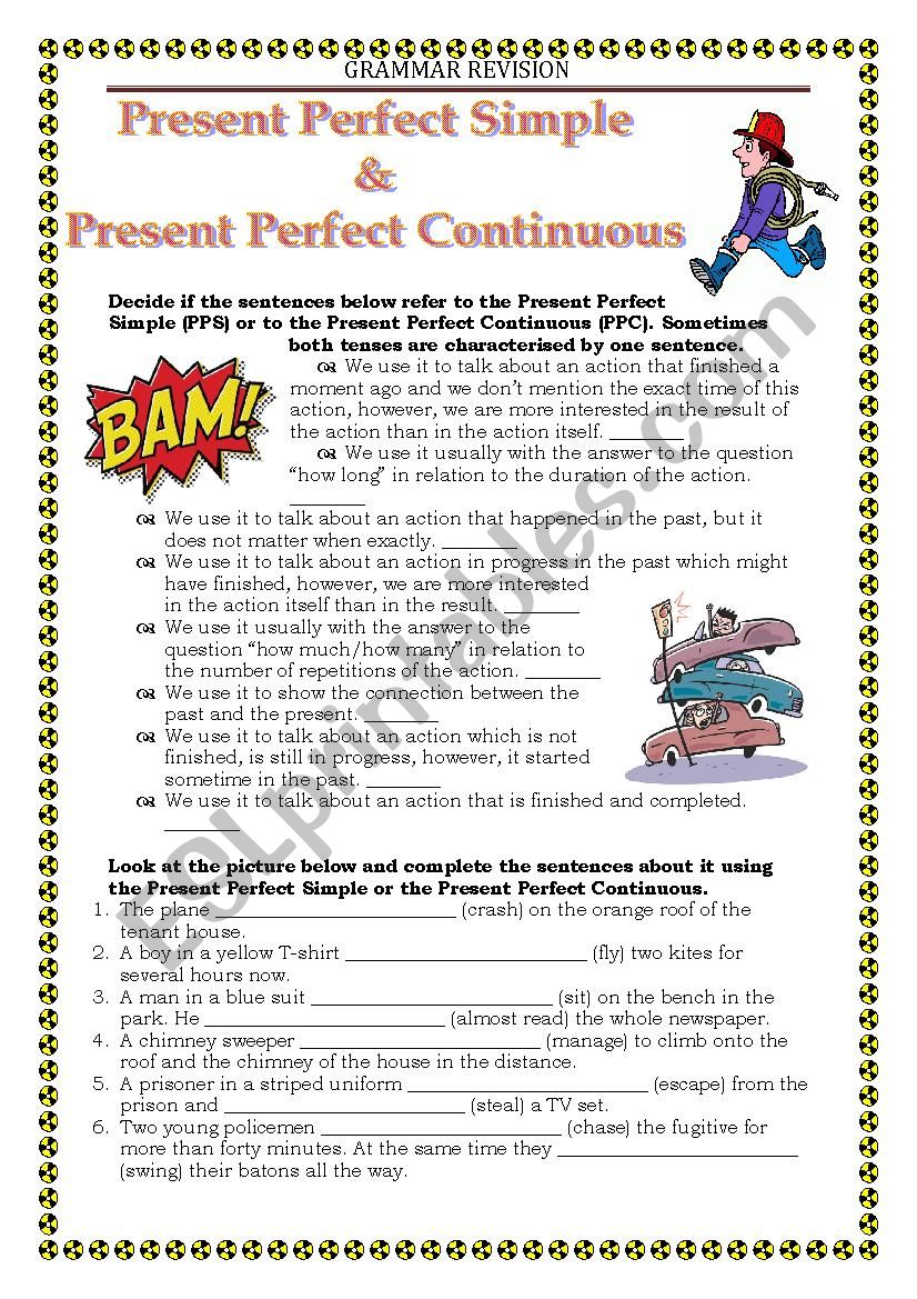 GRAMMA REVISION -  present perfect & present perfect continuous