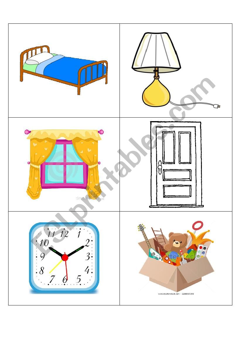 Flash card - my room and my body