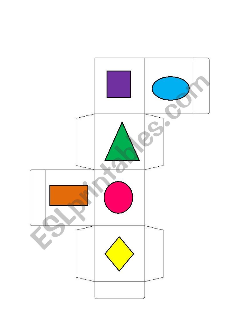 Shapes dice worksheet