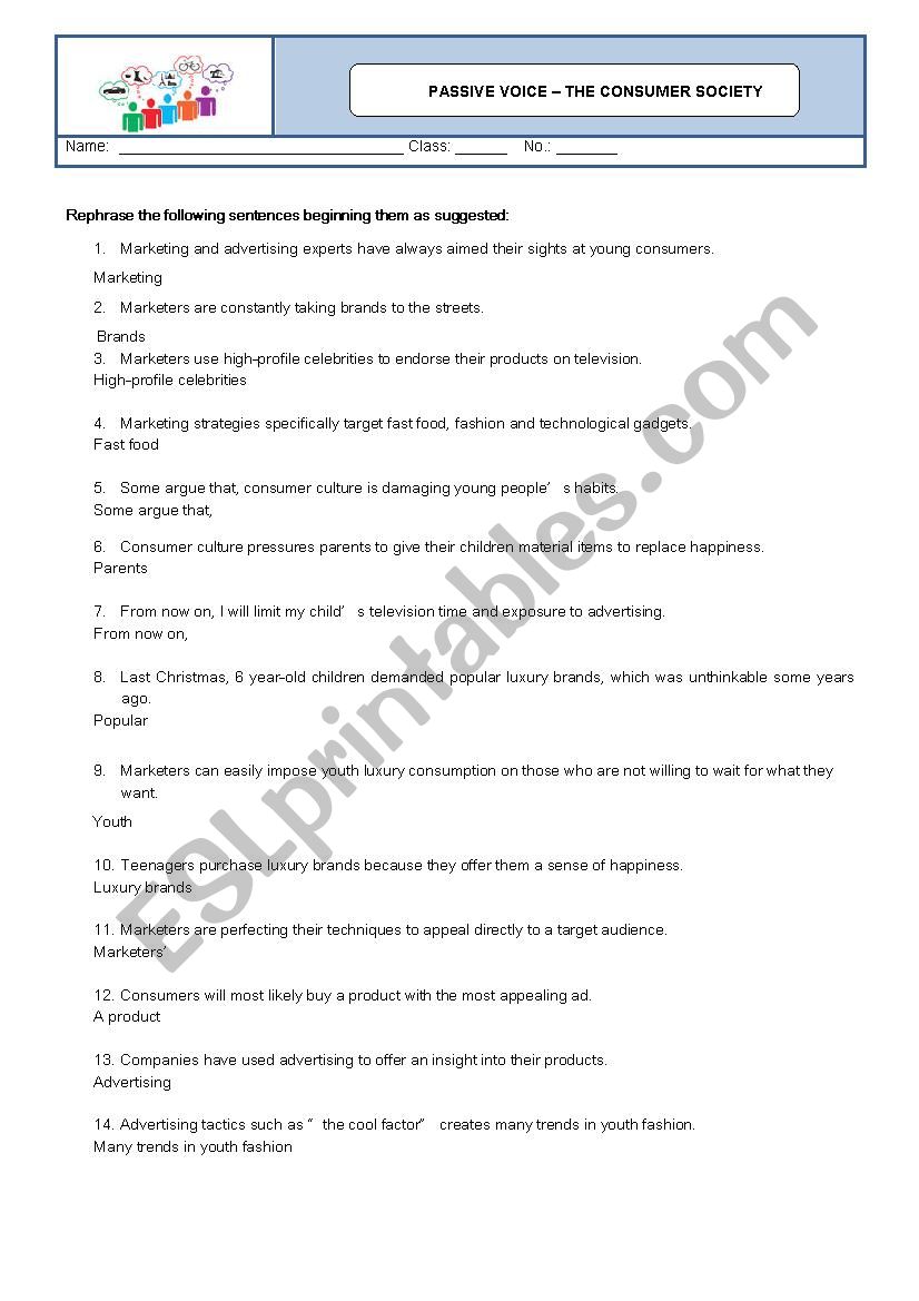 Passive Voice - The consumer society