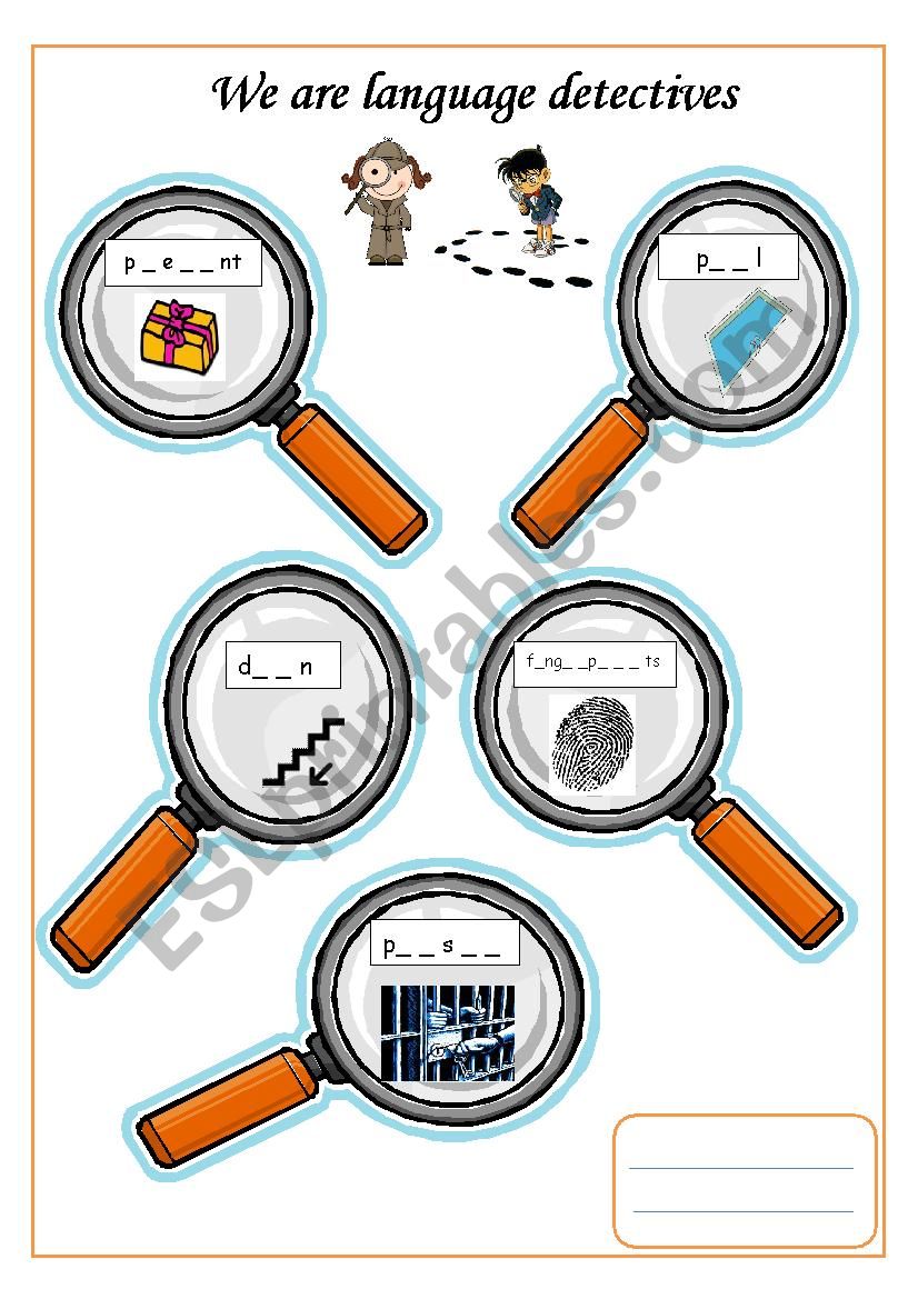 LANGUAGE DETECTIVES - PART 1 worksheet