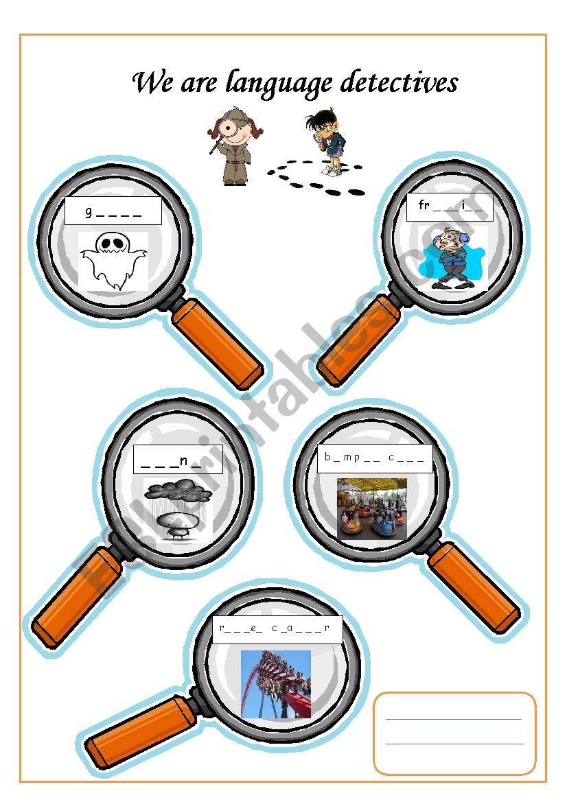 LANGUAGE DETECTIVES - PART 2 worksheet