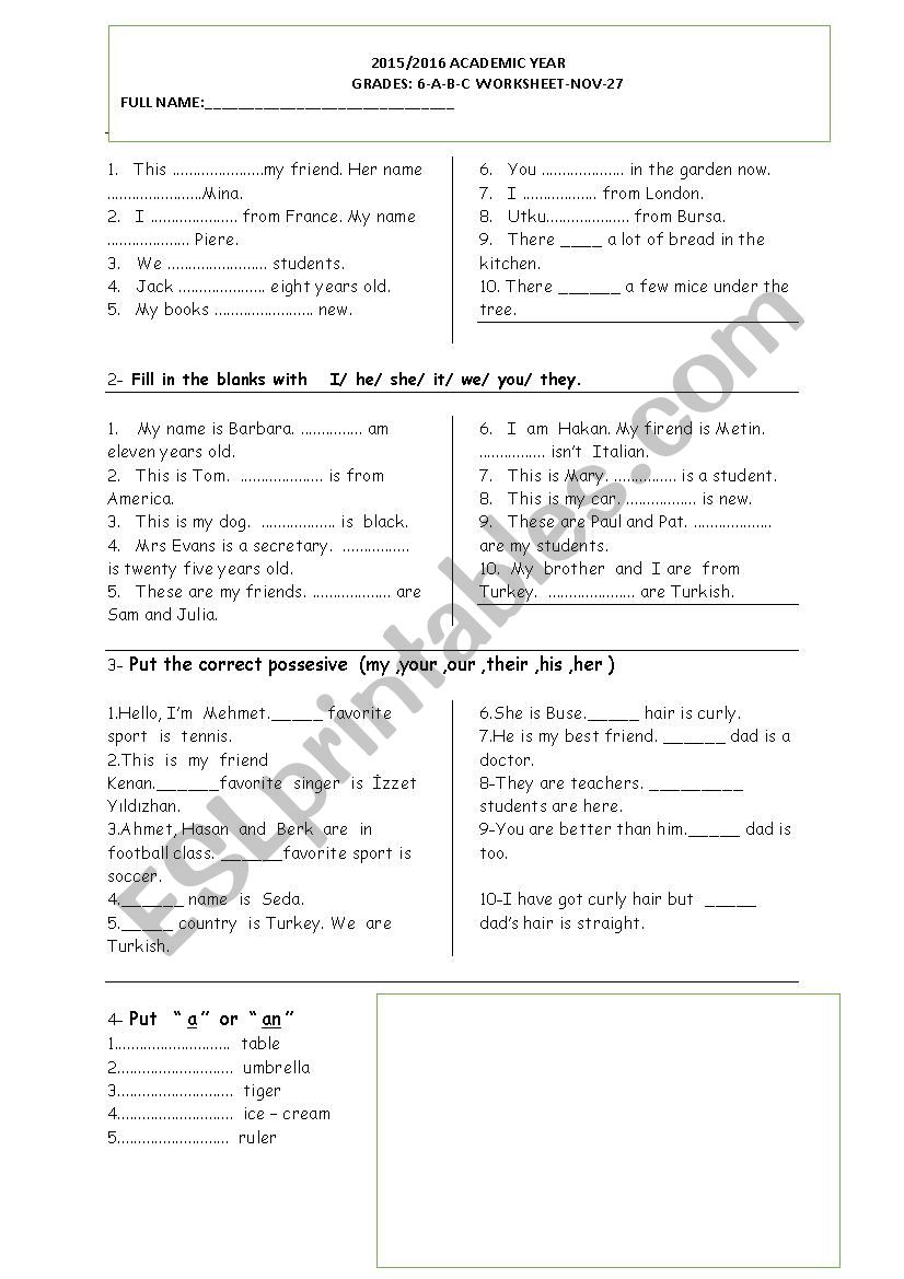 studying am/is/are and subject pronouns for beginners in english