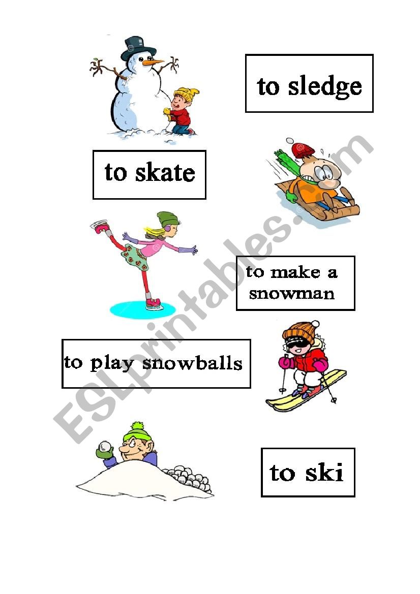 winter sports worksheet