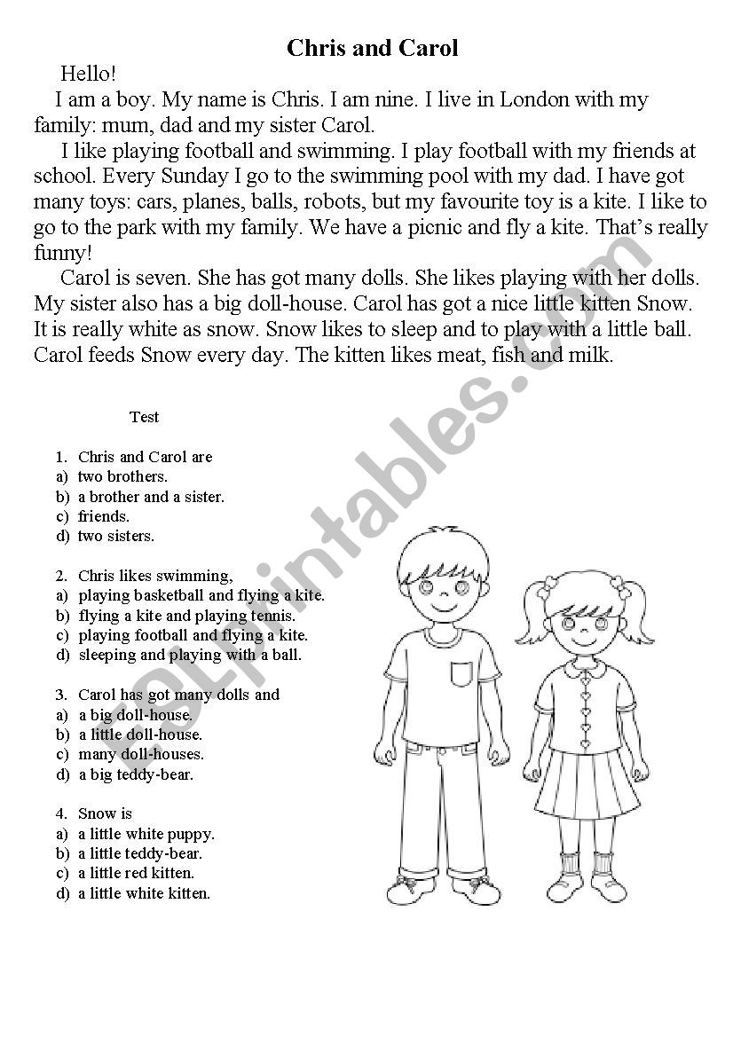 Chris and Carol worksheet