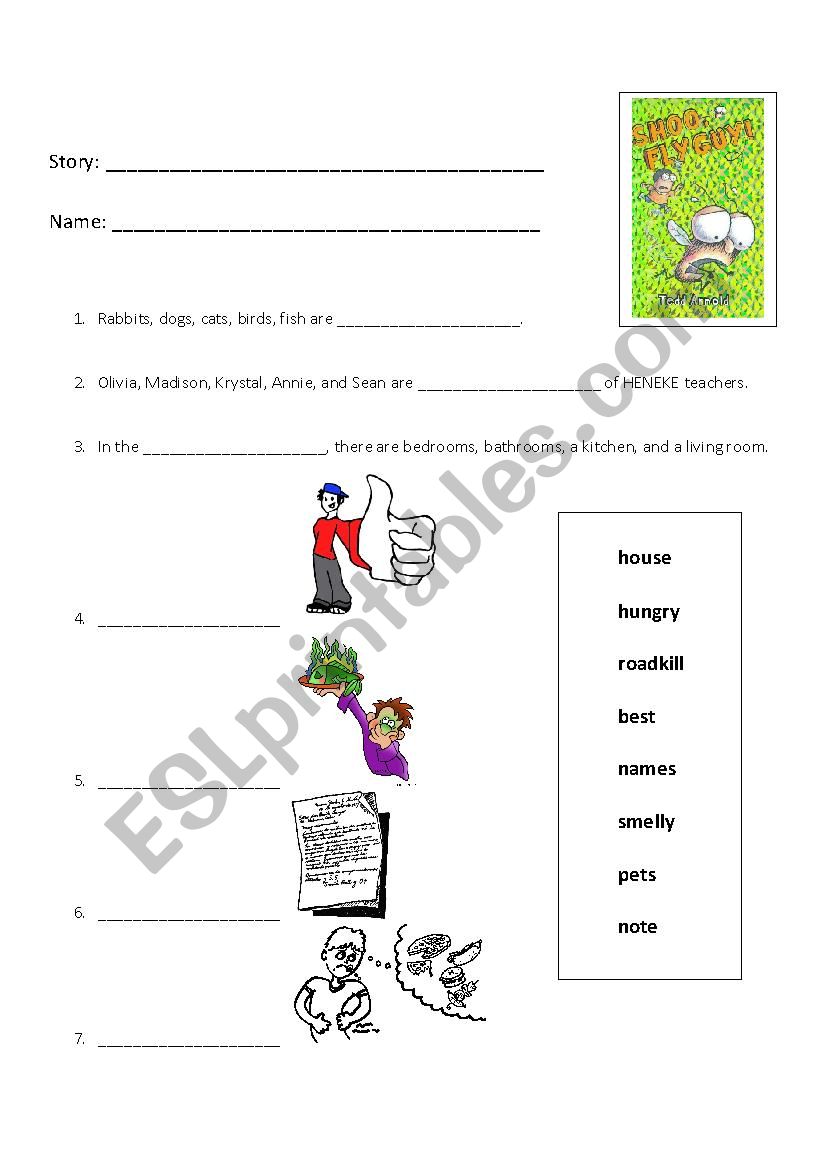 Shoo Fly Guy worksheet