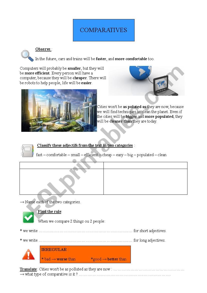 Comparatives - Changes in the future