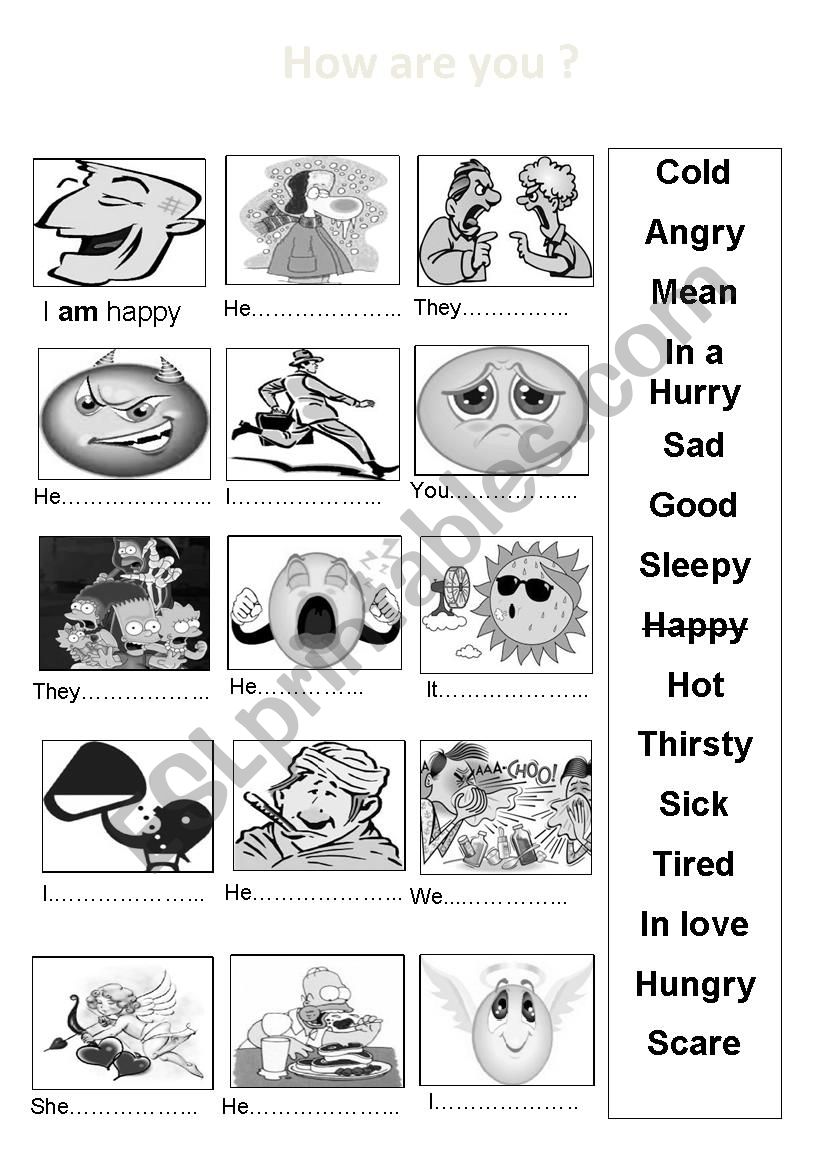 feelings worksheet