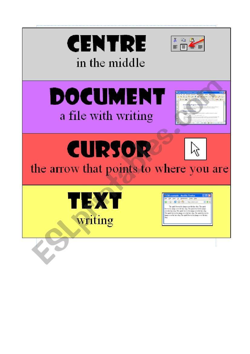 Computer Vocabulary Flashcards