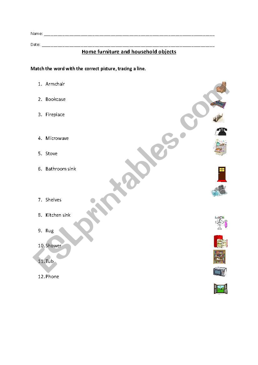 Furniture and Households Objects
