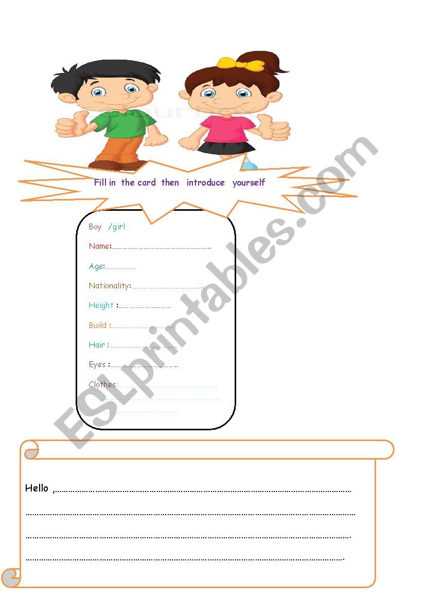 DESCRIBING PEOPLE worksheet