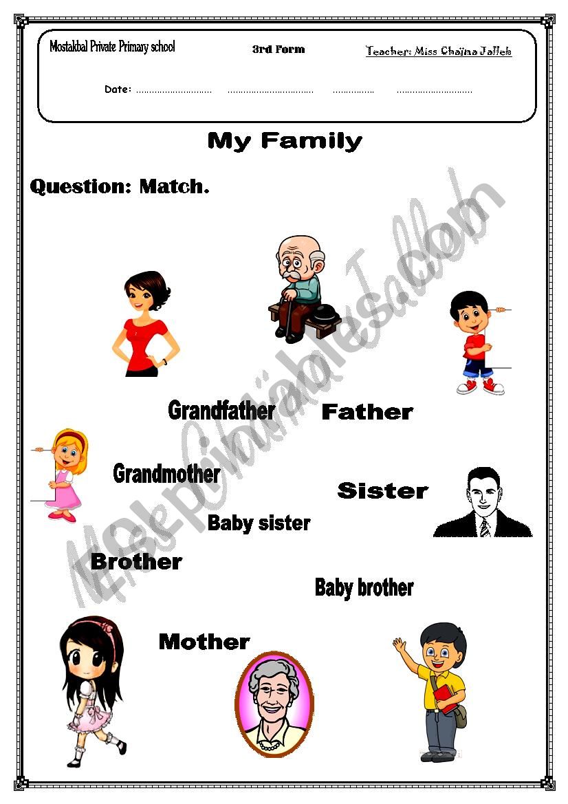 My Family / Kids worksheet