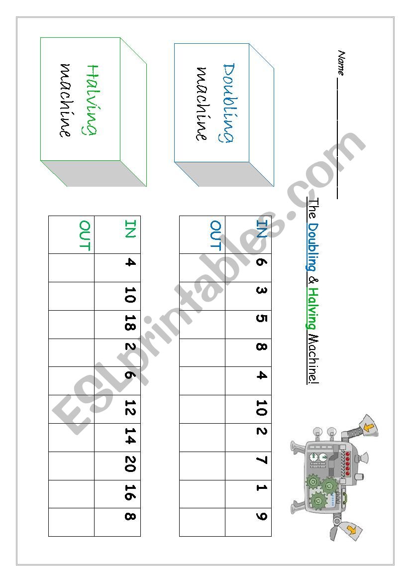 The Doubling & Halving Machine! 