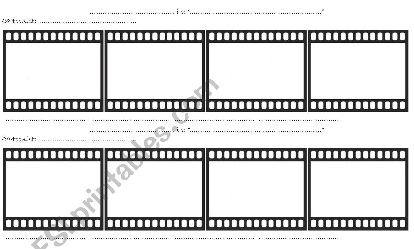 Filmstrips worksheet