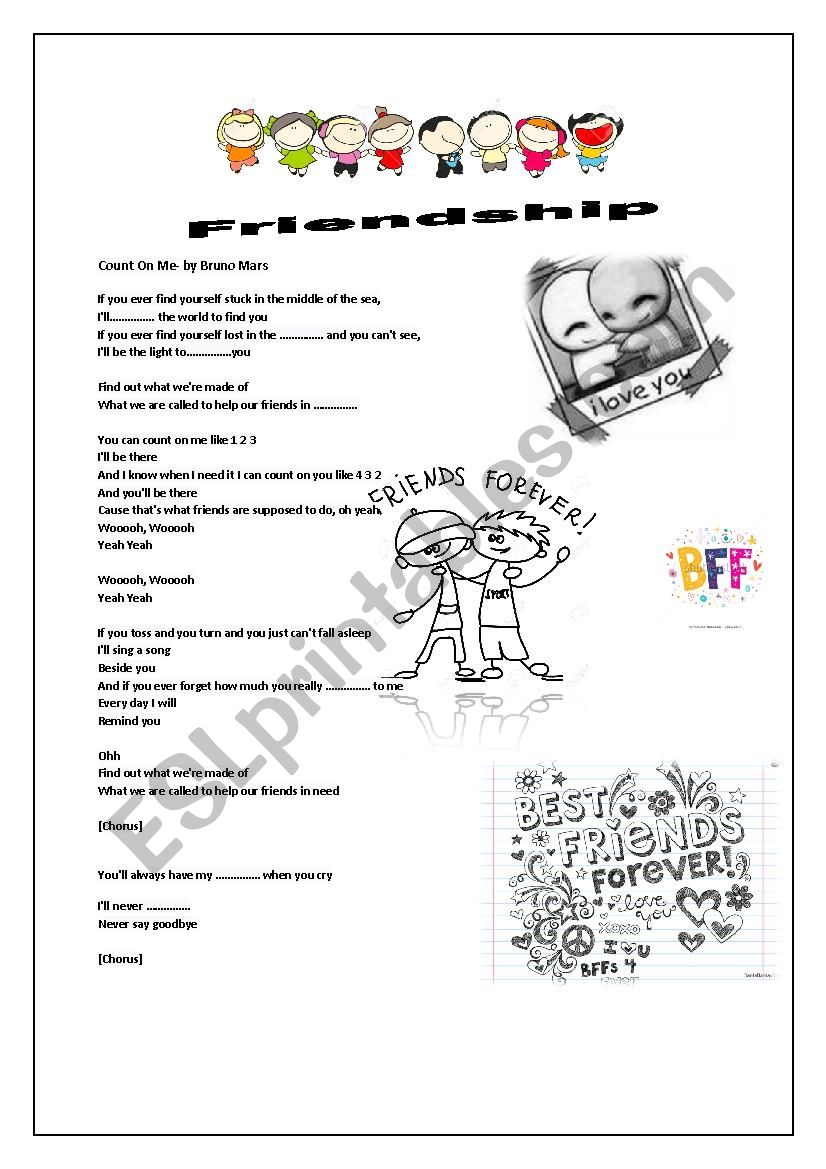 Friendship worksheet