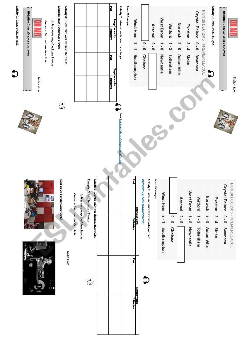 Radio show - sports - BBC worksheet