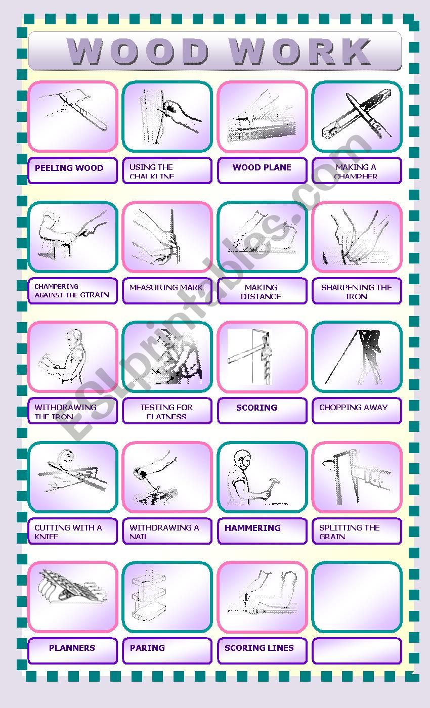 WOOD WORK worksheet