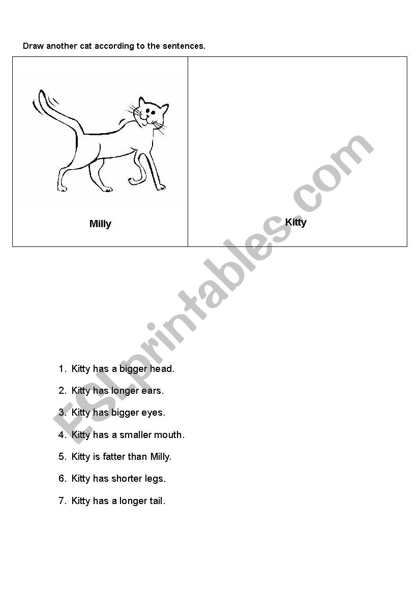 comparative activity worksheet