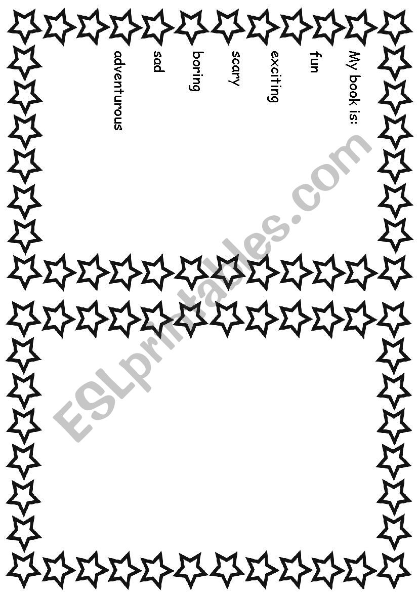 Book report worksheet