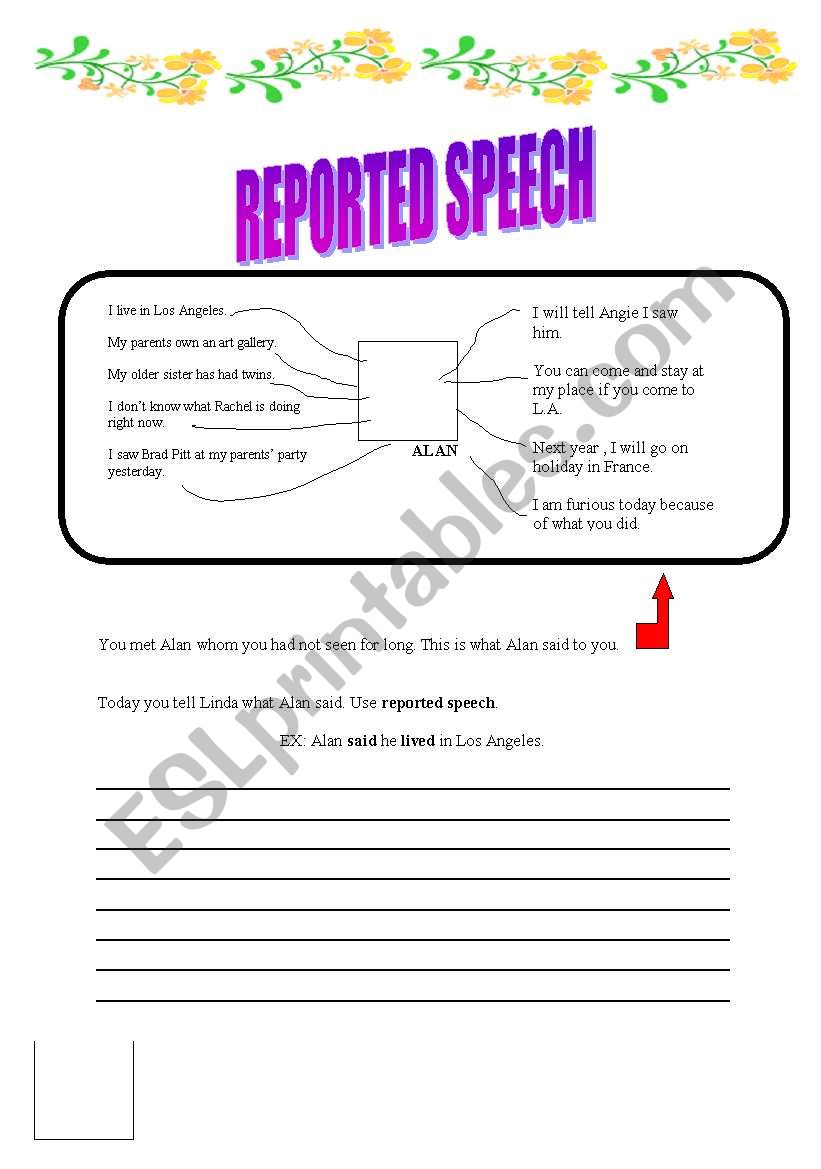 reported speech worksheet