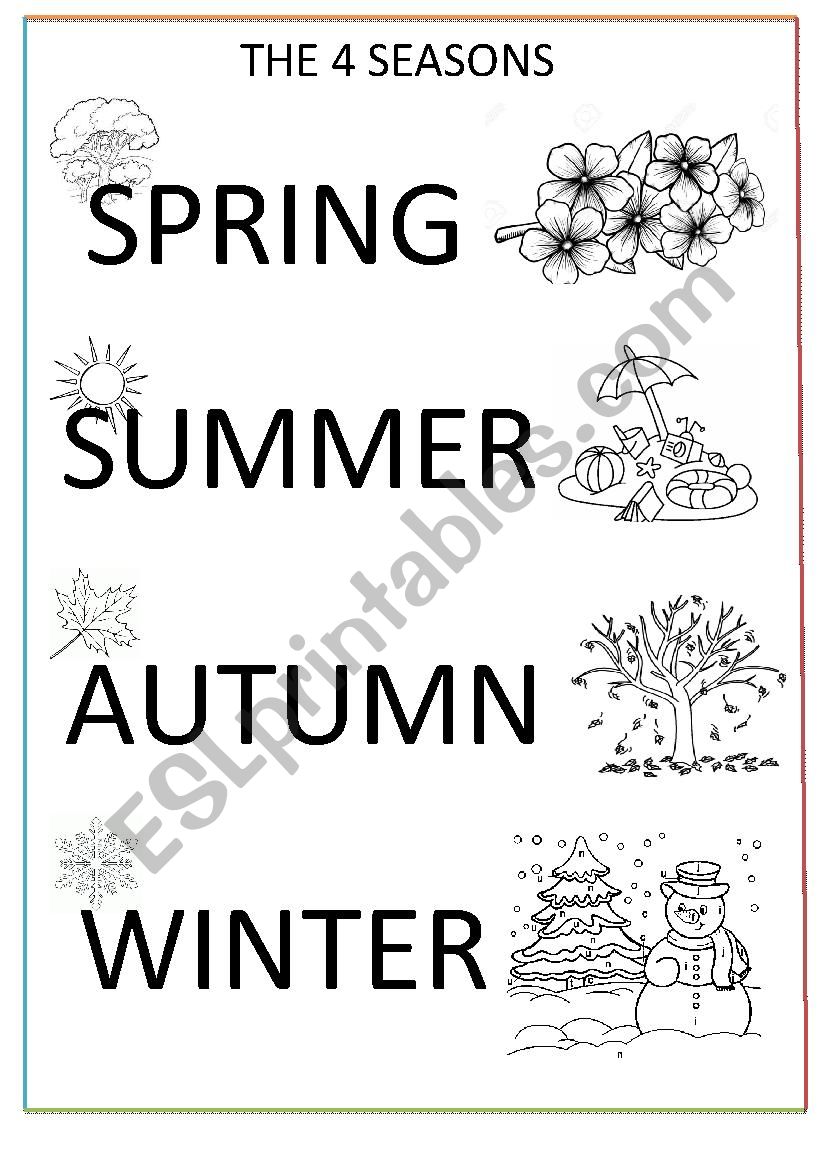 free coloring pages of 4 seasons