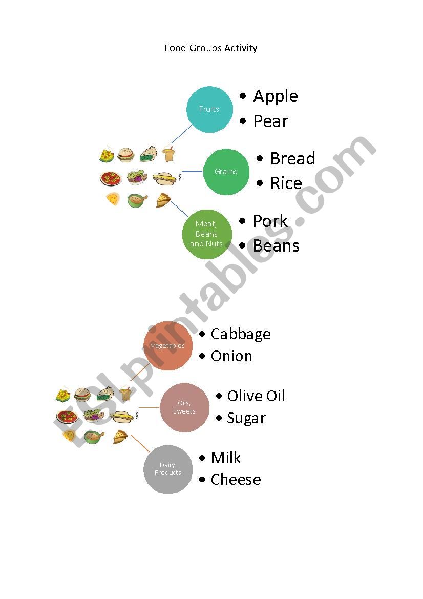 Food Groups Activity worksheet