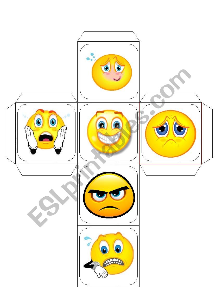 Emotion dice worksheet
