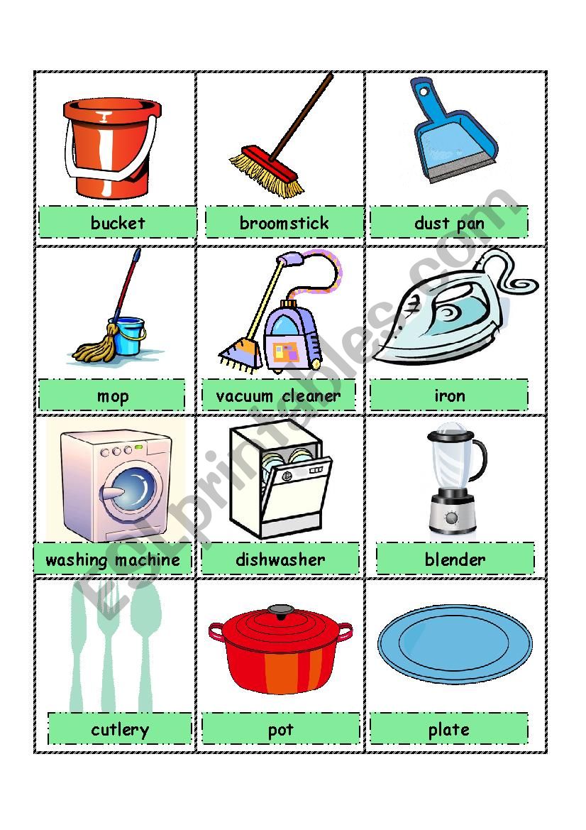 Pictionary - Household Utensils