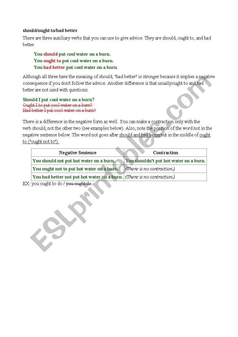 Lesson 19:  Coping With Exams worksheet