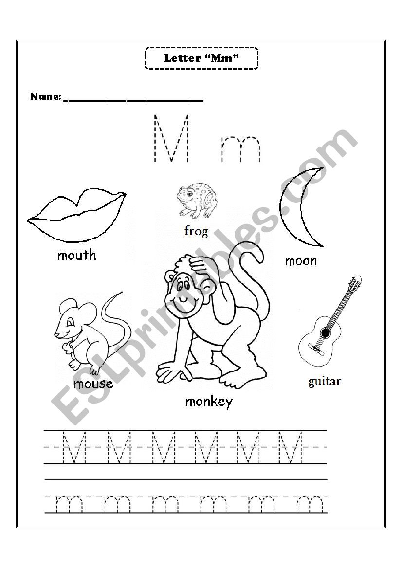 letter m worksheet