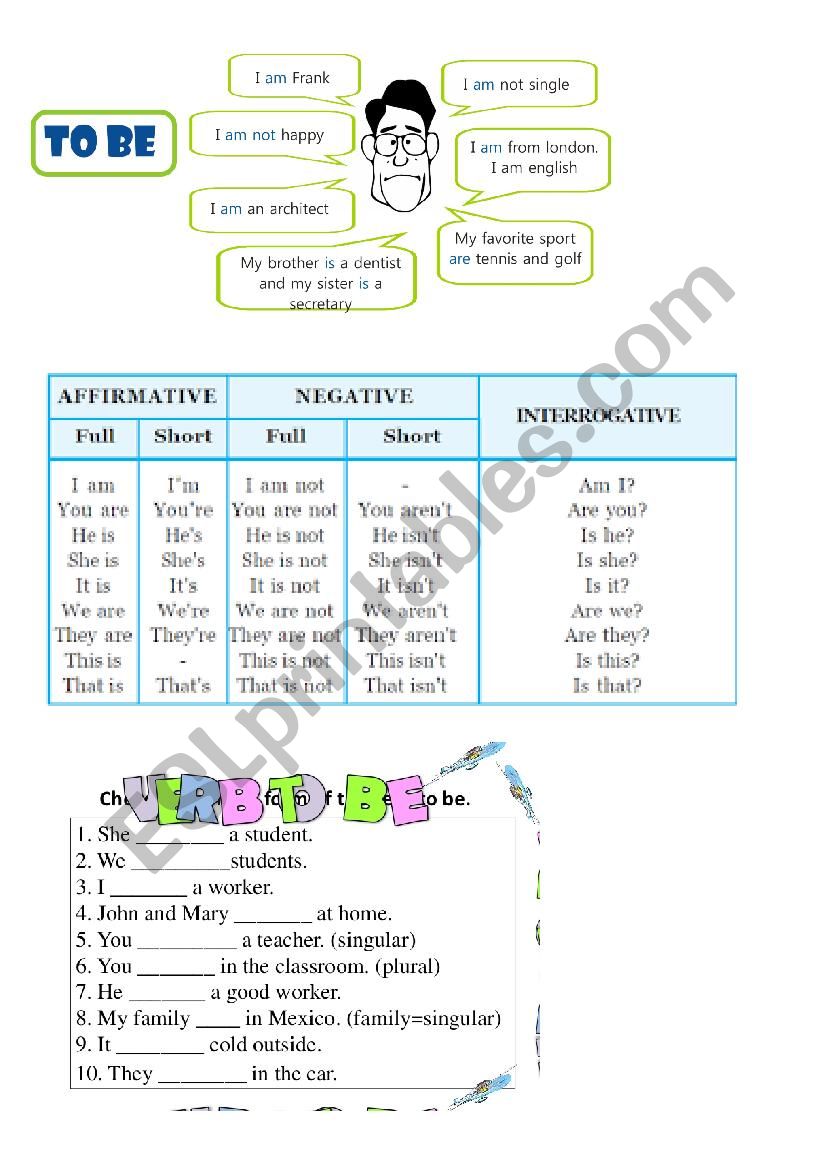 To Be and To Have worksheet