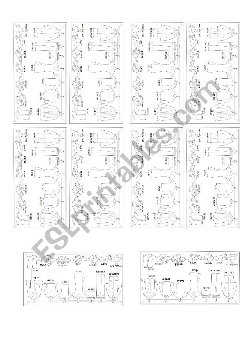 Clothes Pictionary worksheet