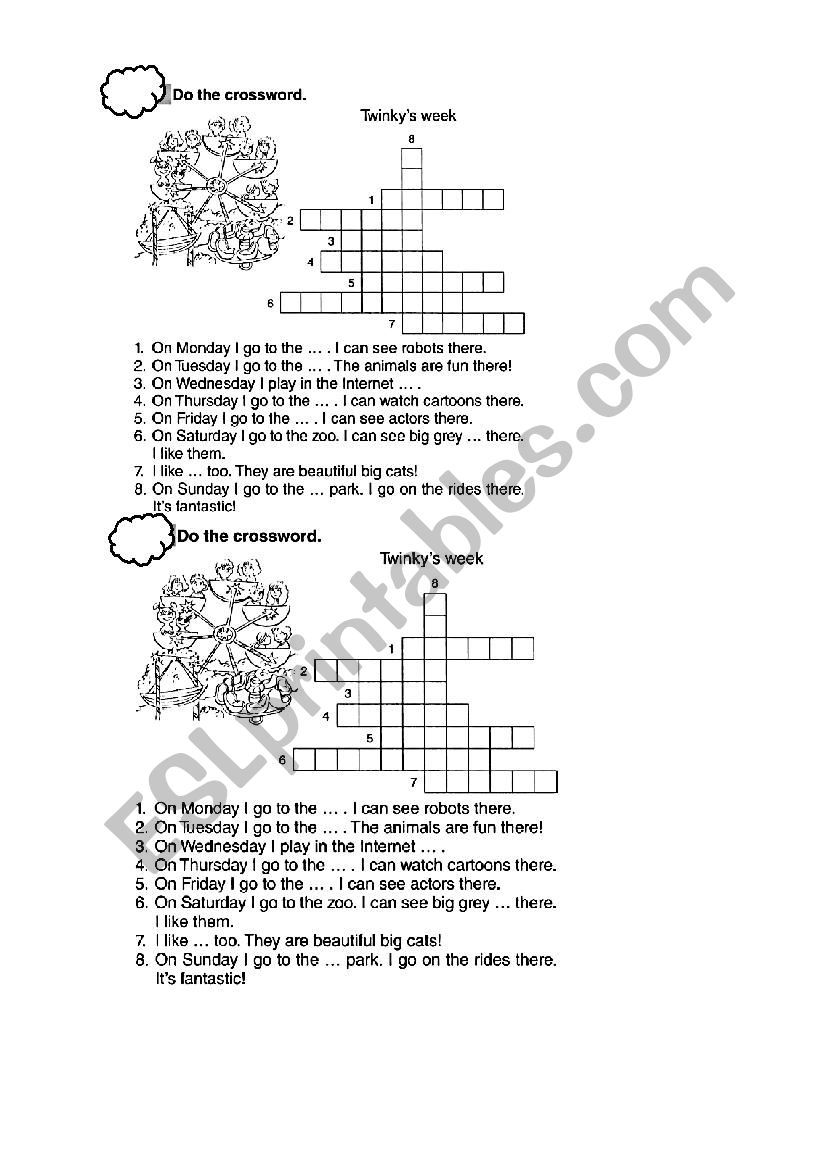 Do the crosswords * My working day*