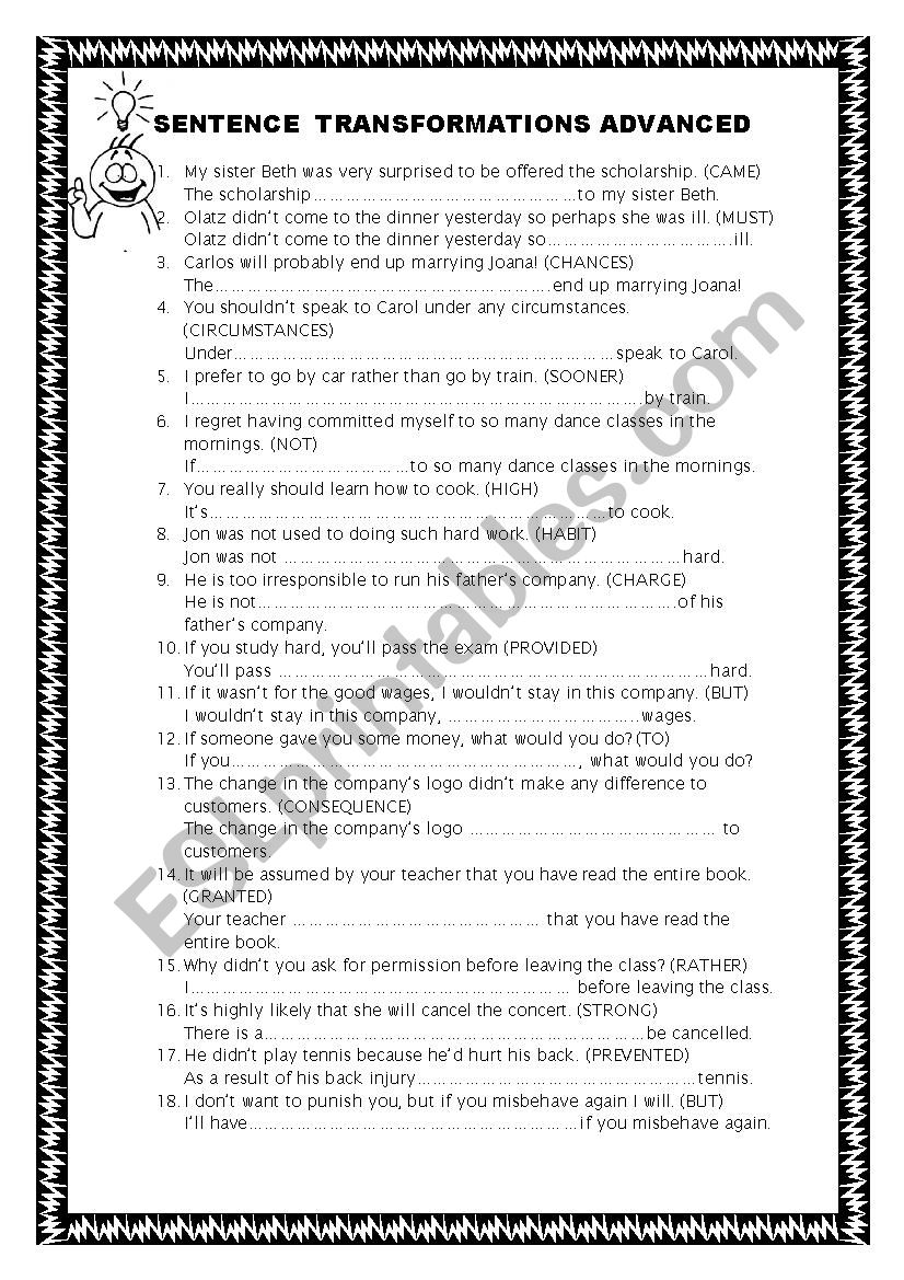 SENTENCE TRANSFORMATIONS ADVANCED