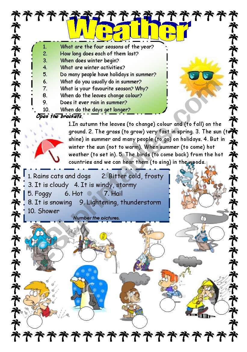 Weather worksheet